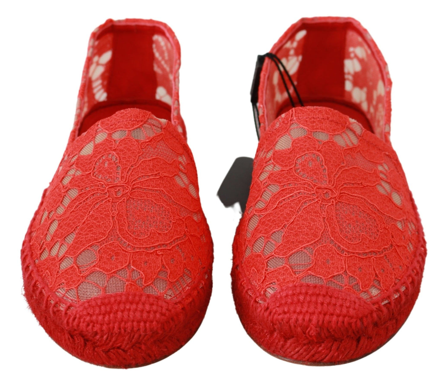 Dolce & Gabbana Rote Viskose Espadrilles Flache Schuhe