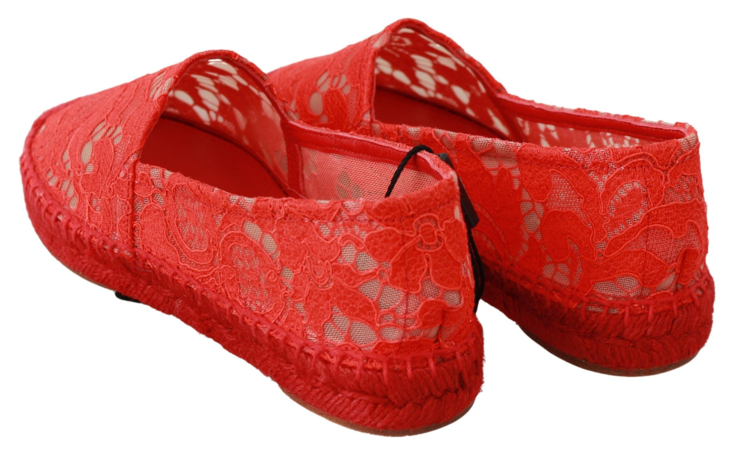 Dolce & Gabbana Rote Viskose Espadrilles Flache Schuhe