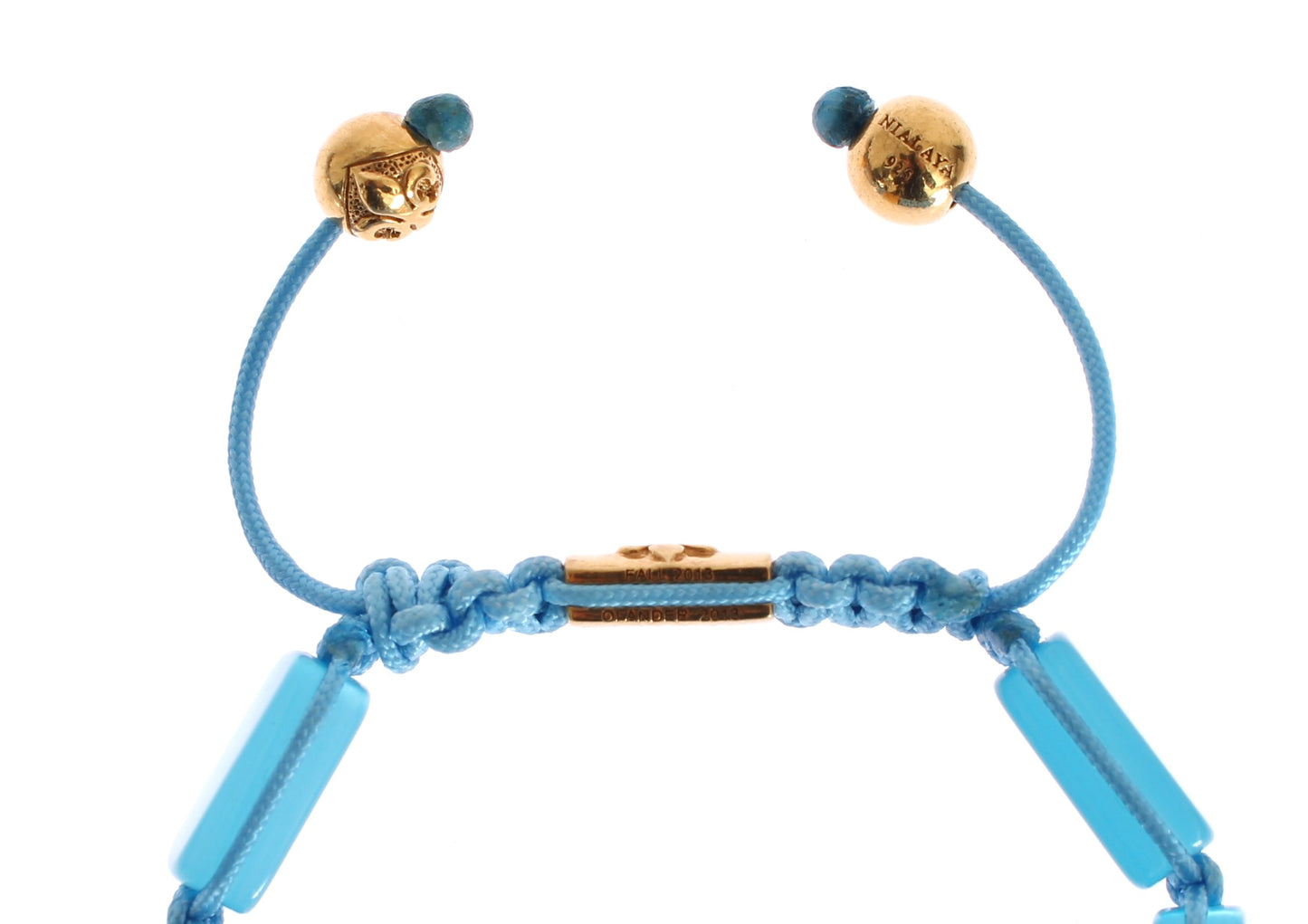 Nialaya Elegantes Armband mit blauem Opal und Diamantbesatz