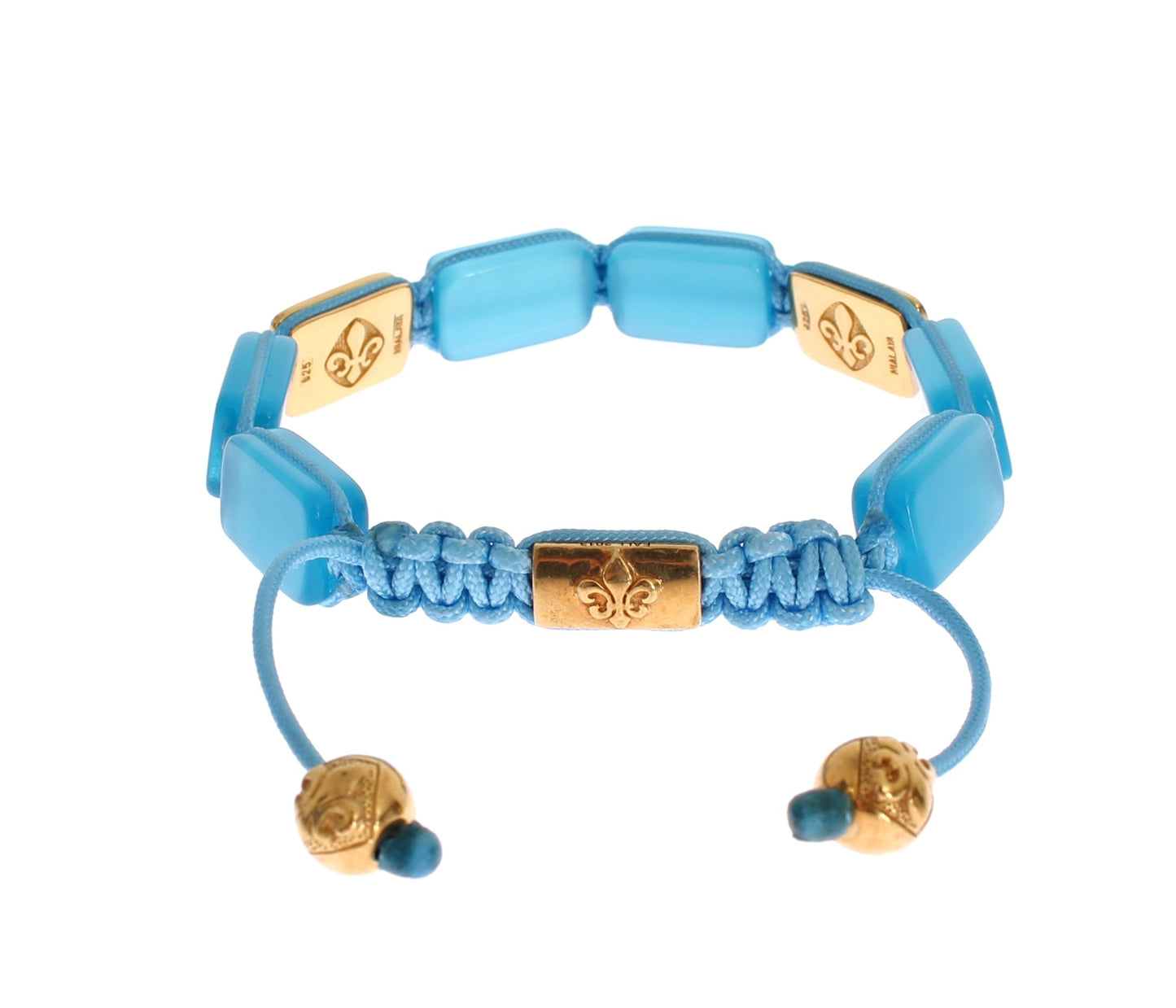 Nialaya Elegantes Armband mit blauem Opal und Diamantbesatz