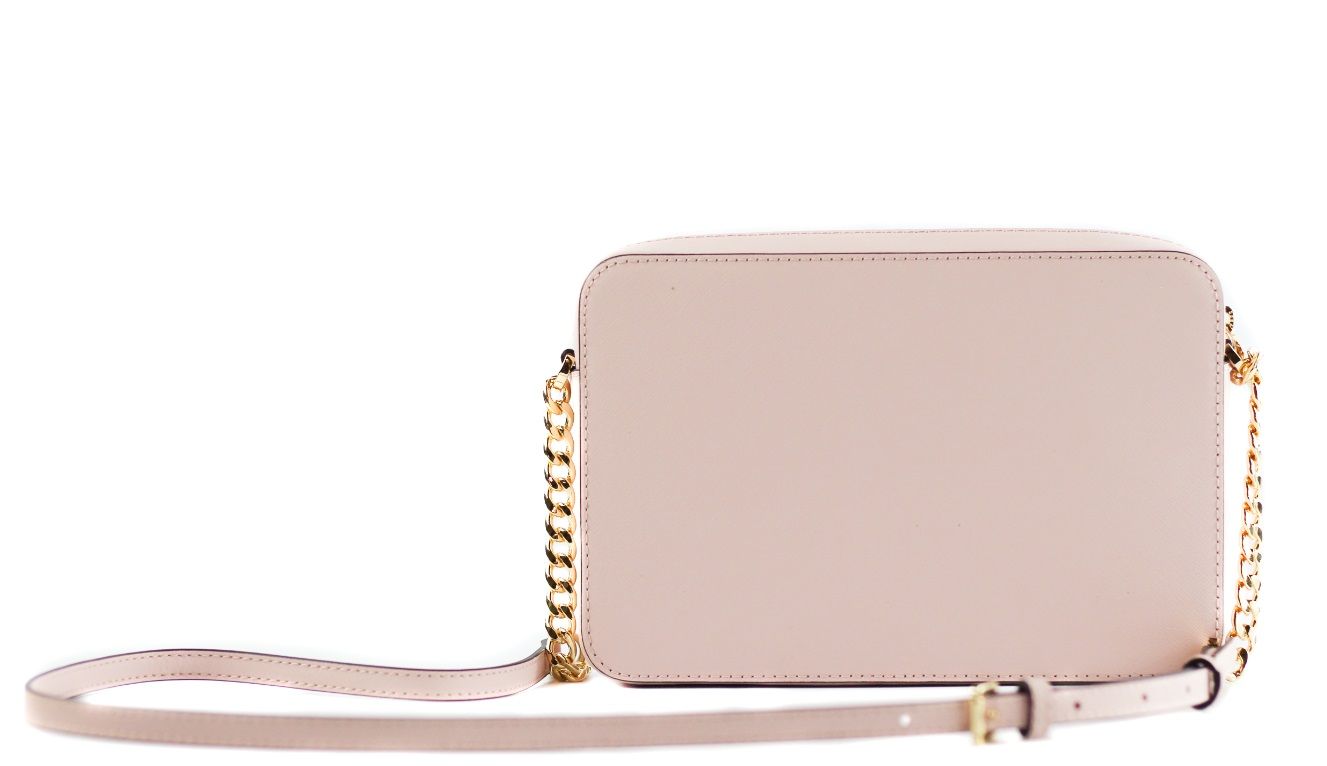 Michael Kors Jet Set Große East West Saffiano Leder Crossbody Tasche Handtasche (Powder Blush)