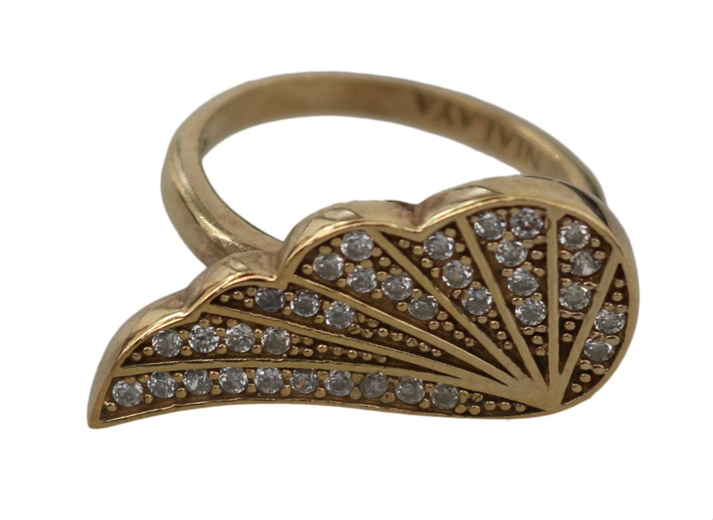 Nialaya Eleganter Ring mit Goldkristallen verziert