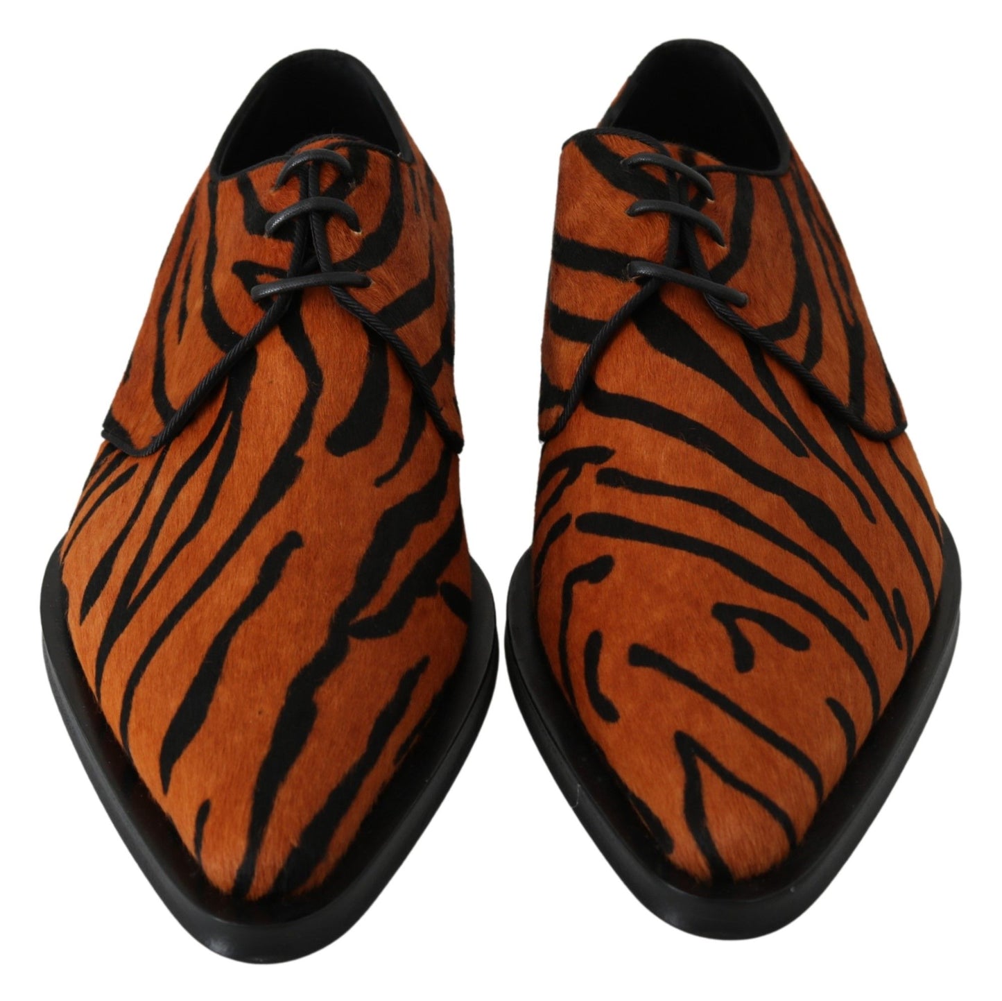 Dolce & Gabbana Kleiderschuhe mit Tigermuster und Ponyhaar