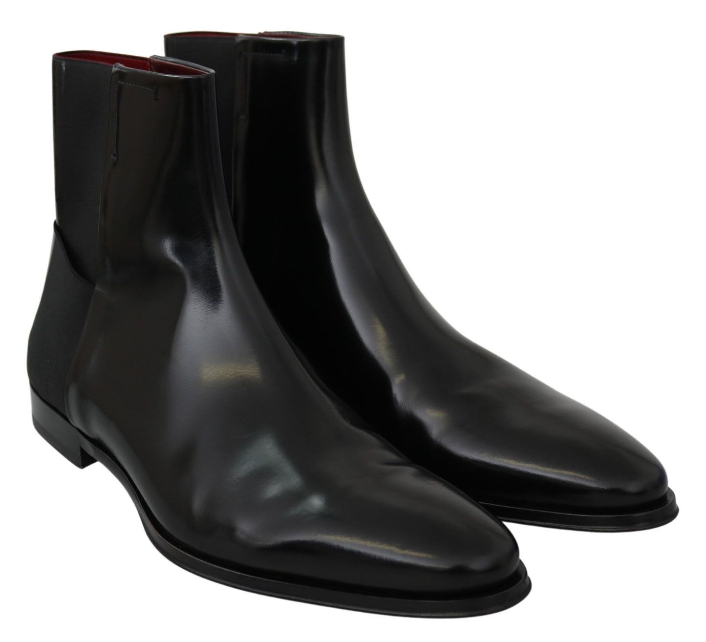 Dolce & Gabbana Elegante Chelsea-Stiefel aus schwarzem Leder