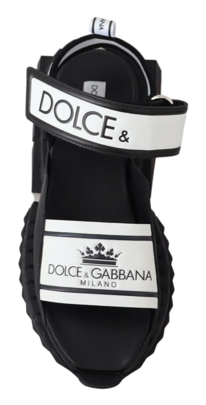 Dolce & Gabbana Super King Slider-Sandalen in Monochrom