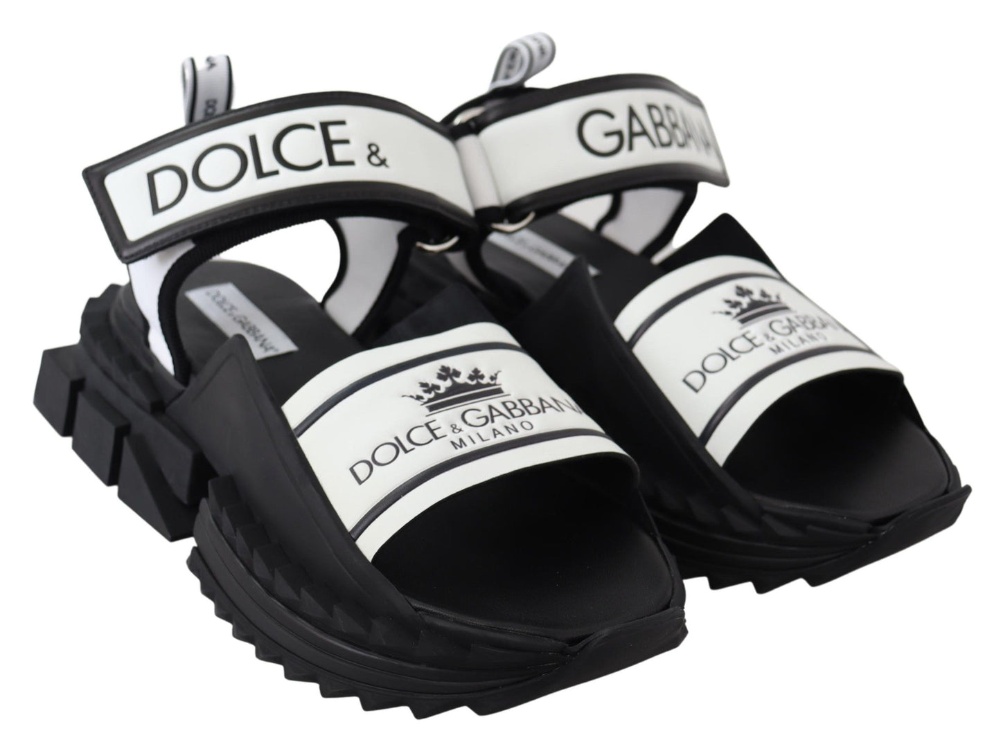 Dolce & Gabbana Super King Slider-Sandalen in Monochrom