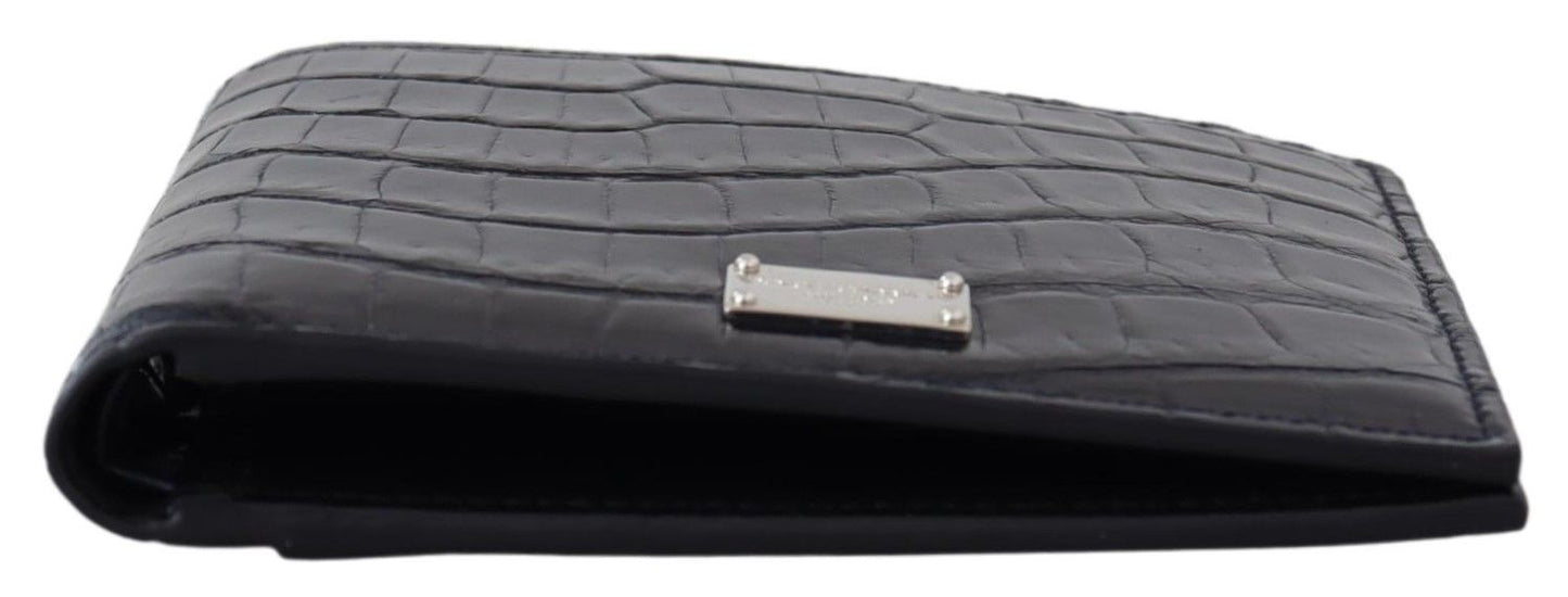 Dolce & Gabbana Elegantes Exotenleder Bifold Wallet