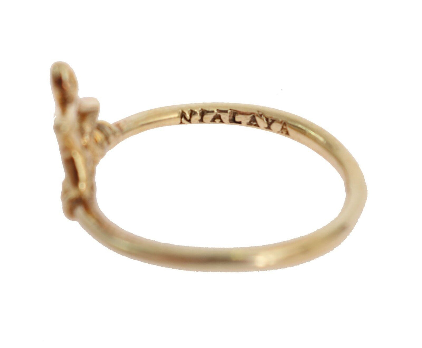 Nialaya Eleganter Ring aus vergoldetem Sterlingsilber