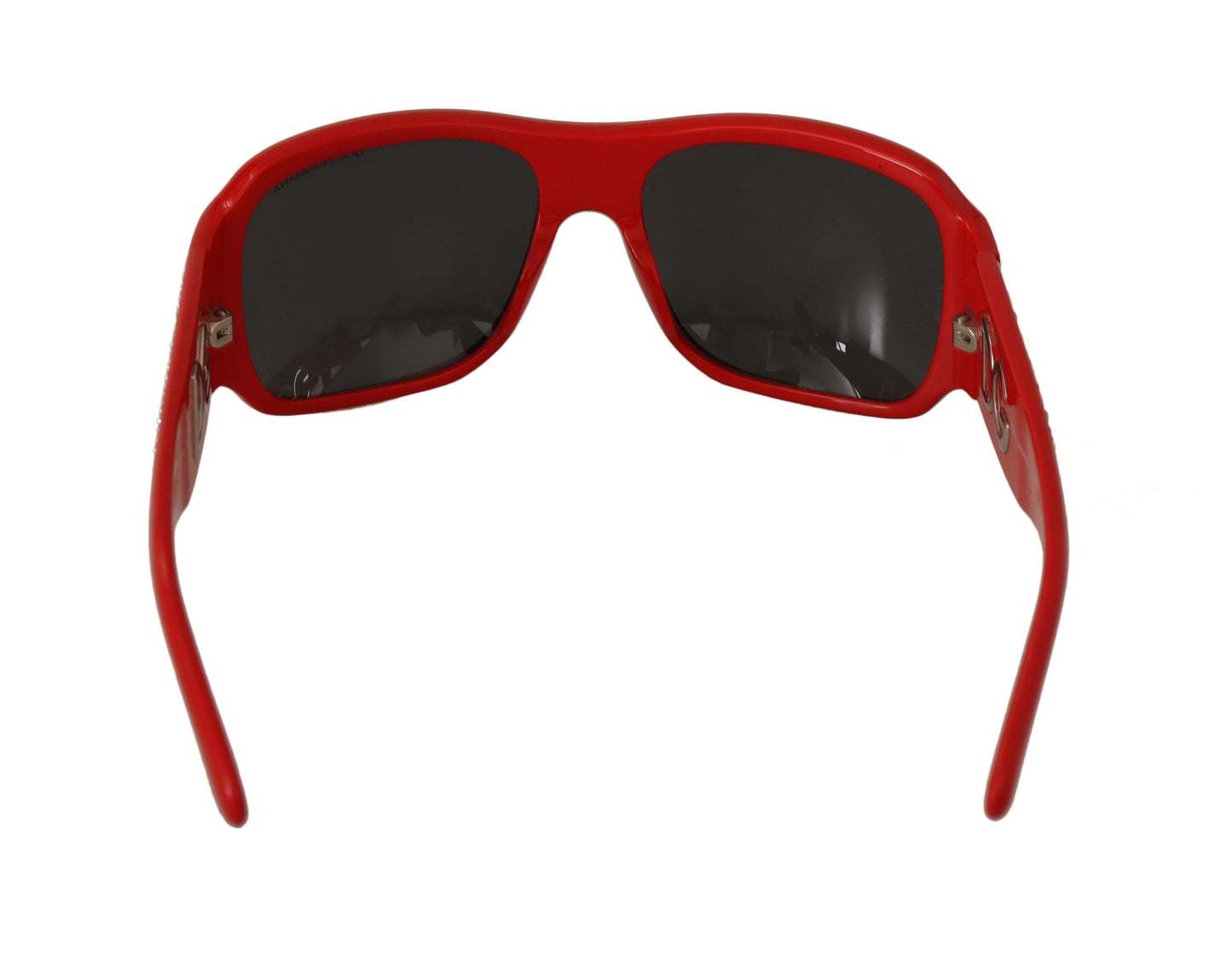 Dolce & Gabbana Rote Sonnenbrille mit Swarovski-Steinbesatz