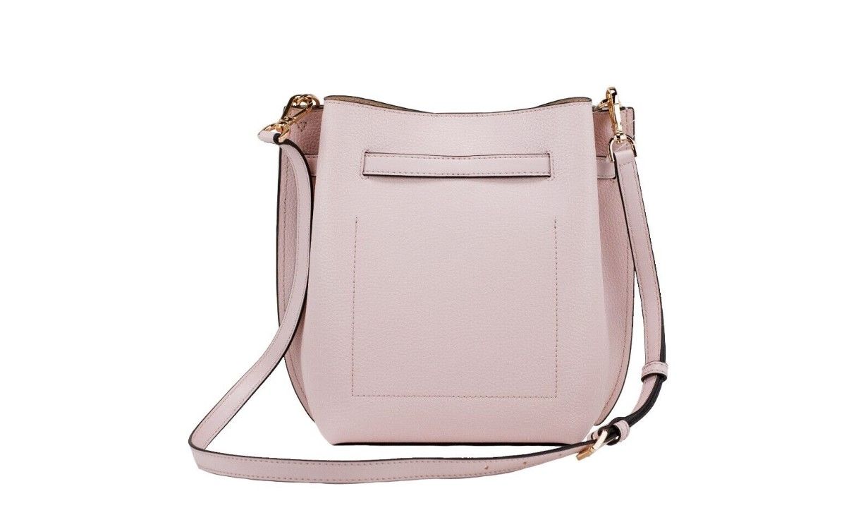 Michael Kors Emilia Small Powder Blush Kieselstein Leder Bucket Messenger Handtasche