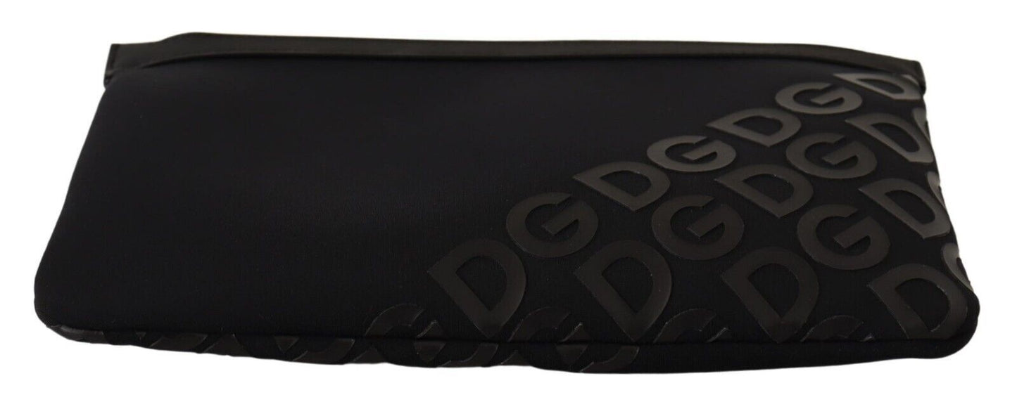 Dolce & Gabbana Schlichte schwarze Monogramm-Gürteltasche aus Neopren