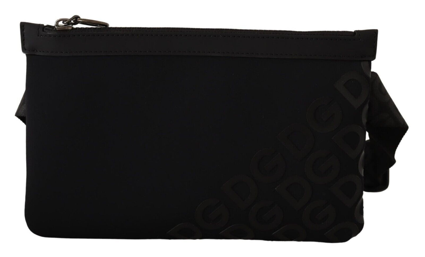 Dolce & Gabbana Schlichte schwarze Monogramm-Gürteltasche aus Neopren