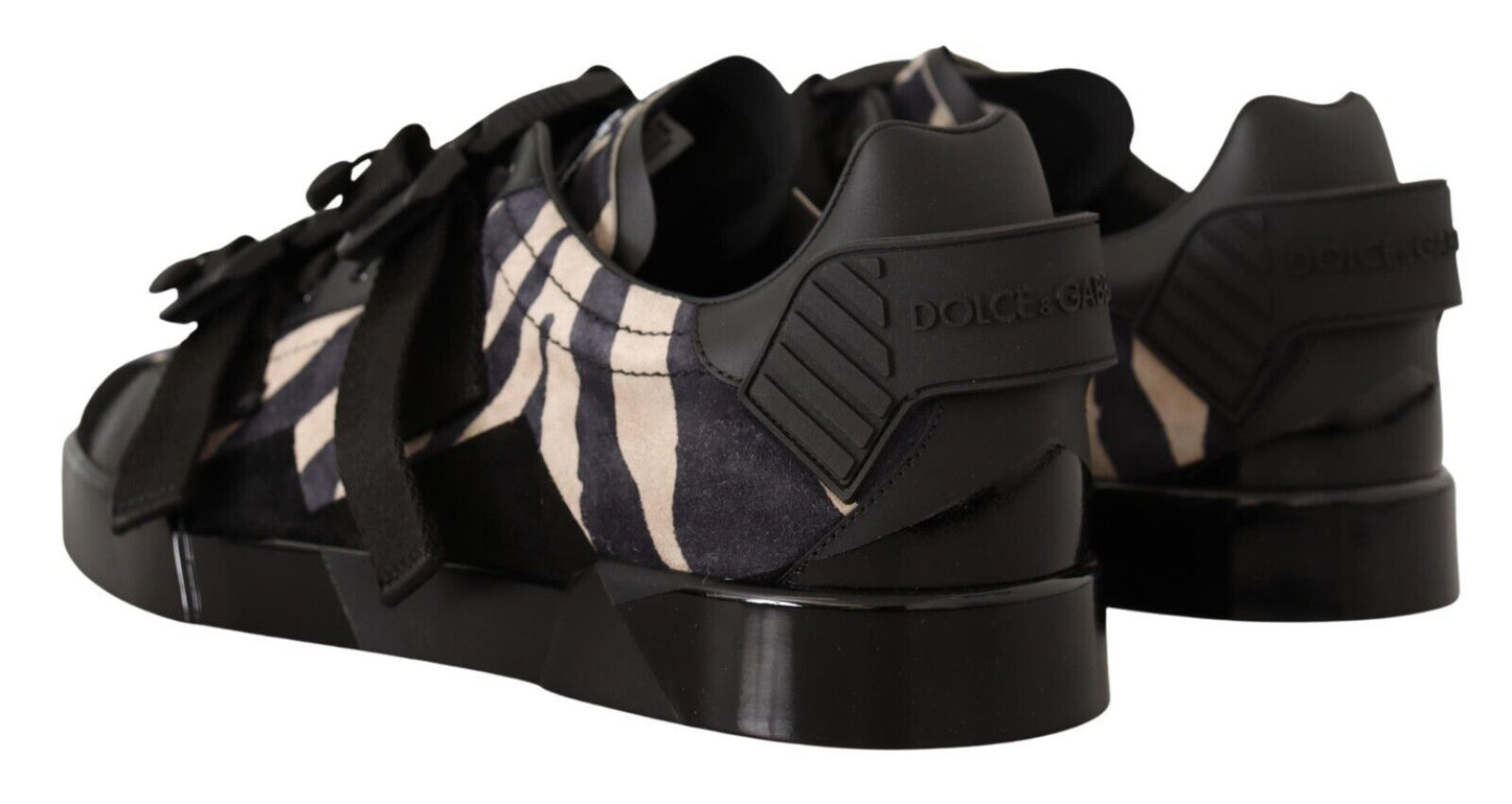 Dolce & Gabbana Zebra Wildleder Low Top Mode Turnschuhe