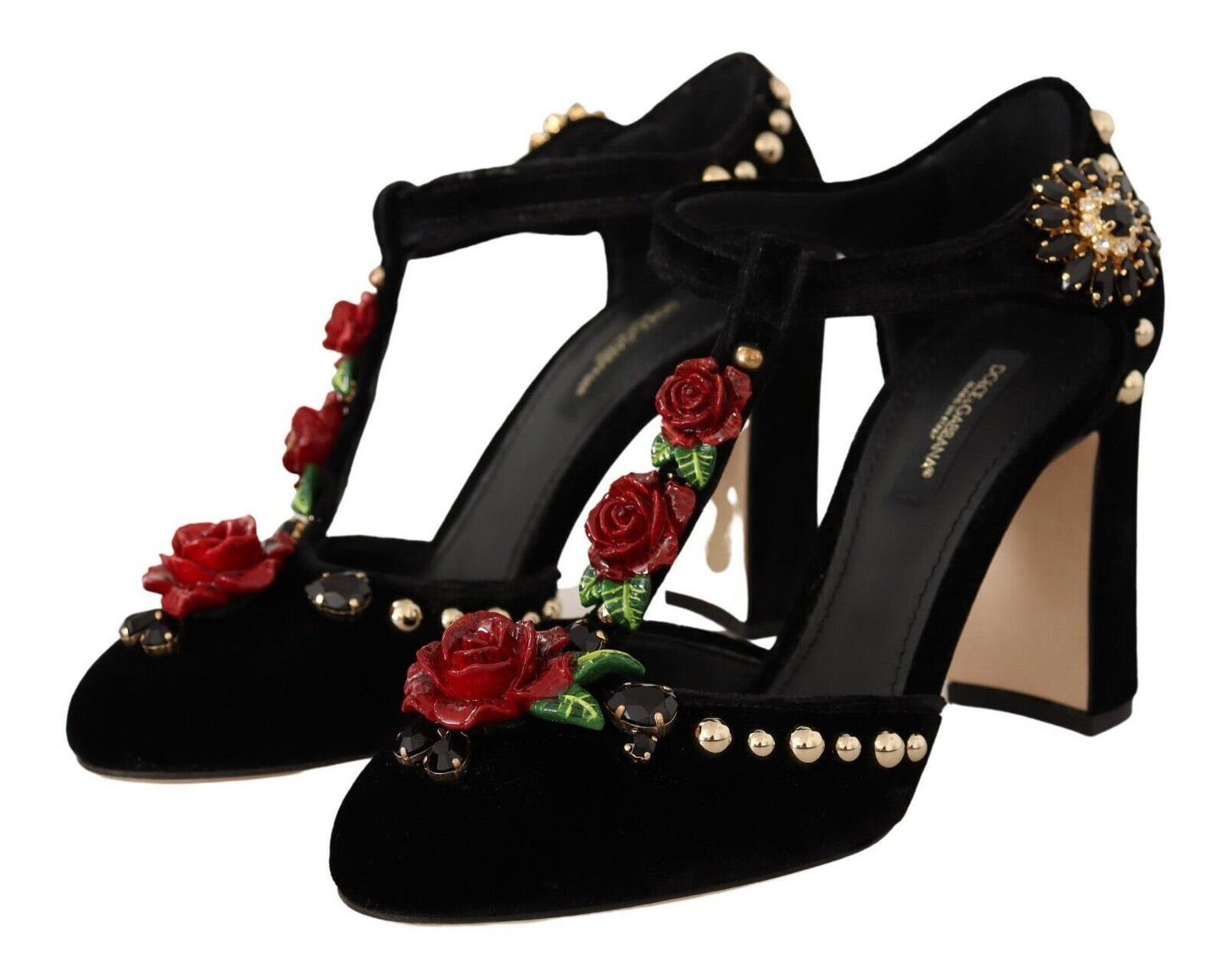 Dolce & Gabbana Elegante Mary Jane Pumps mit T-Riemen aus Samt