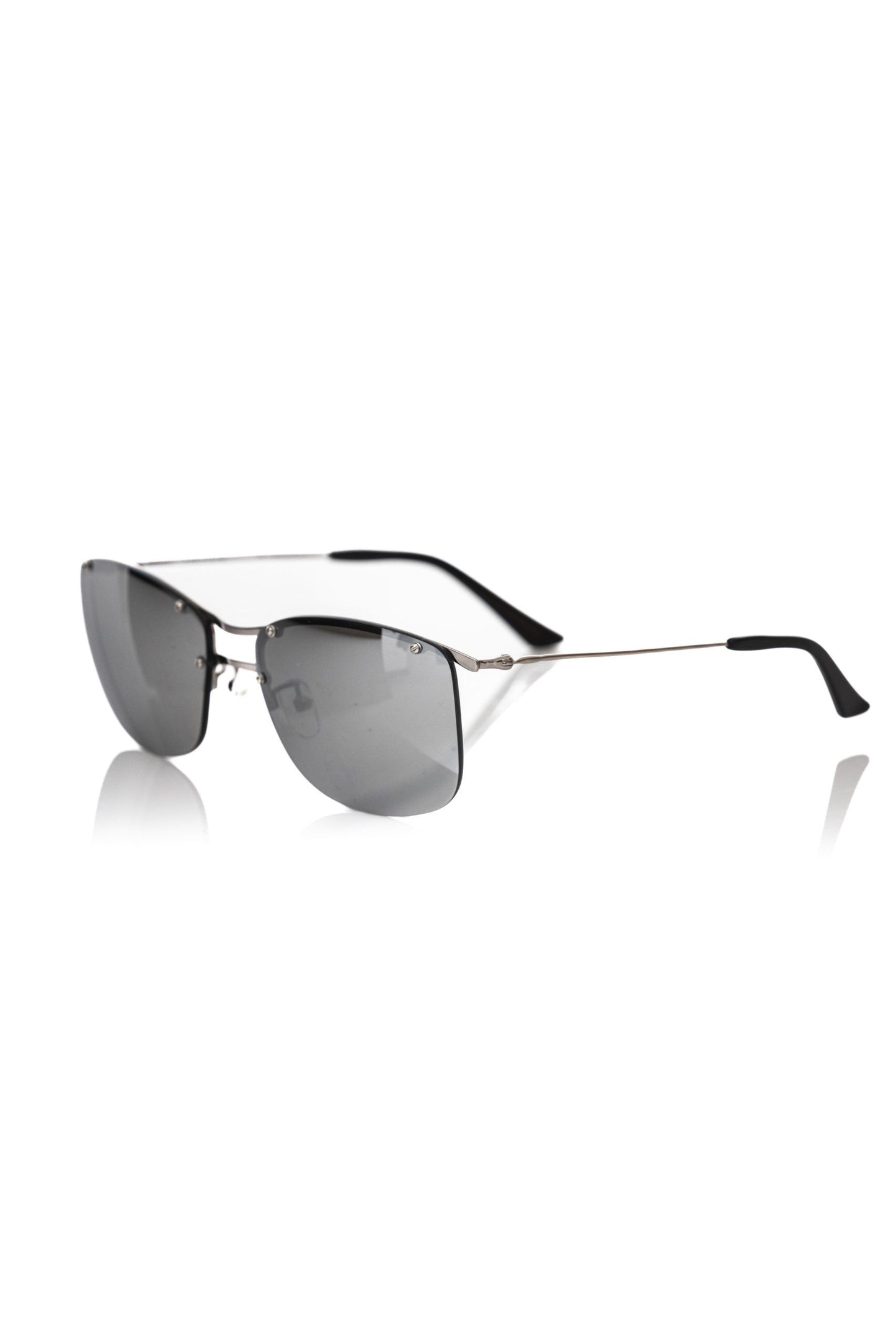 Frankie Morello Silber Metallic Männer Sonnenbrille