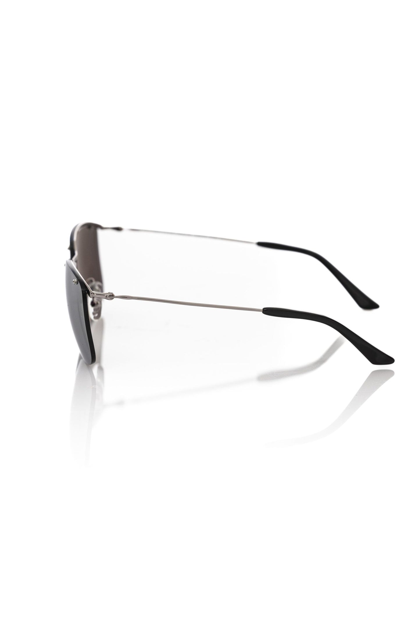 Frankie Morello Silber Metallic Männer Sonnenbrille