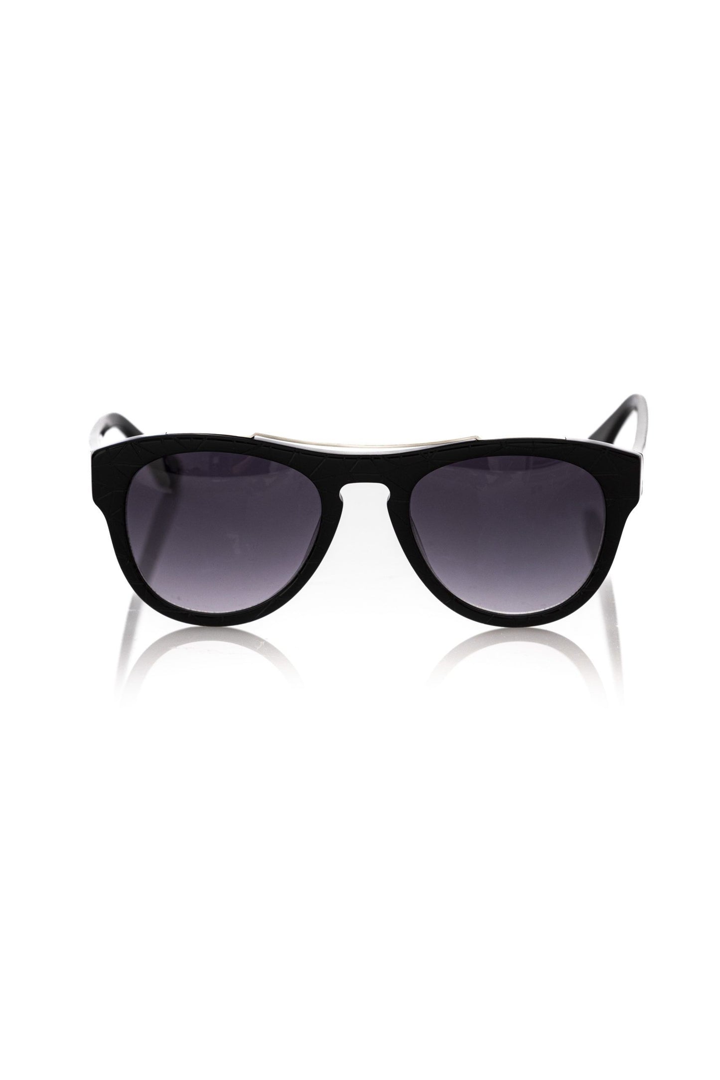 Frankie Morello Schwarze Acetat-Sonnenbrille für Männer