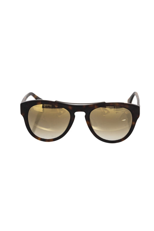 Frankie Morello Braune Acetat-Sonnenbrille für Männer