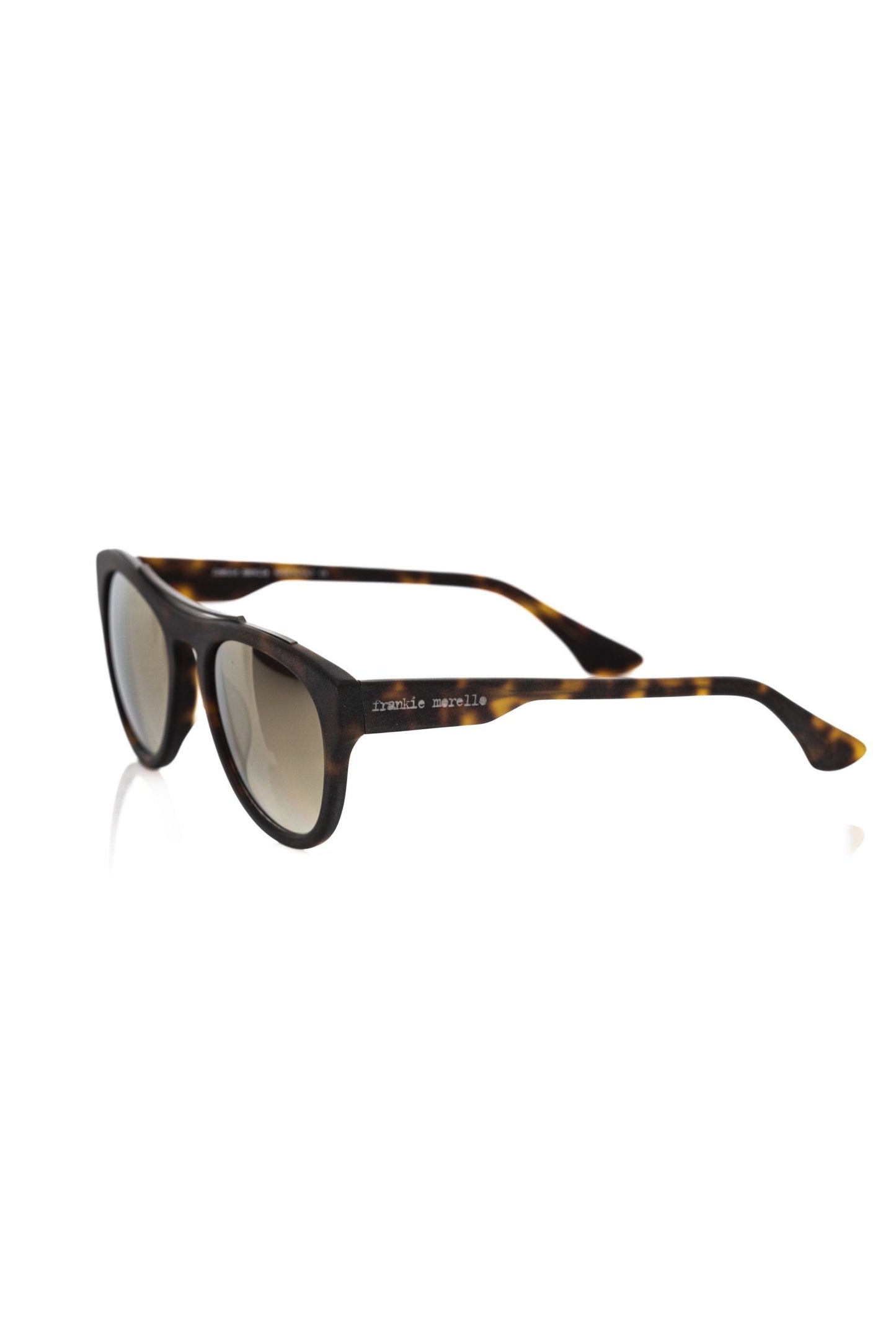 Frankie Morello Braune Acetat-Sonnenbrille für Männer