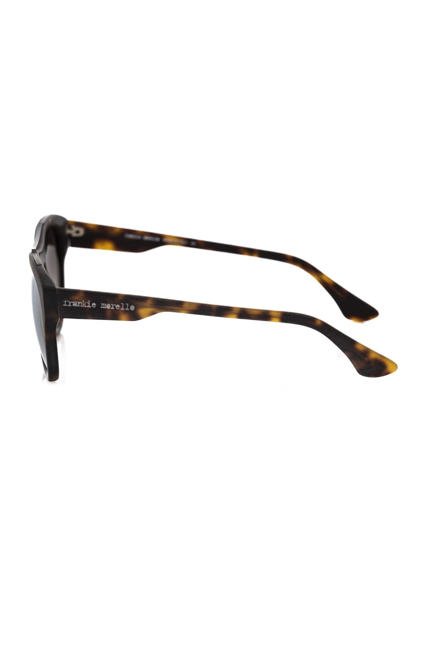 Frankie Morello Braune Acetat-Sonnenbrille für Männer