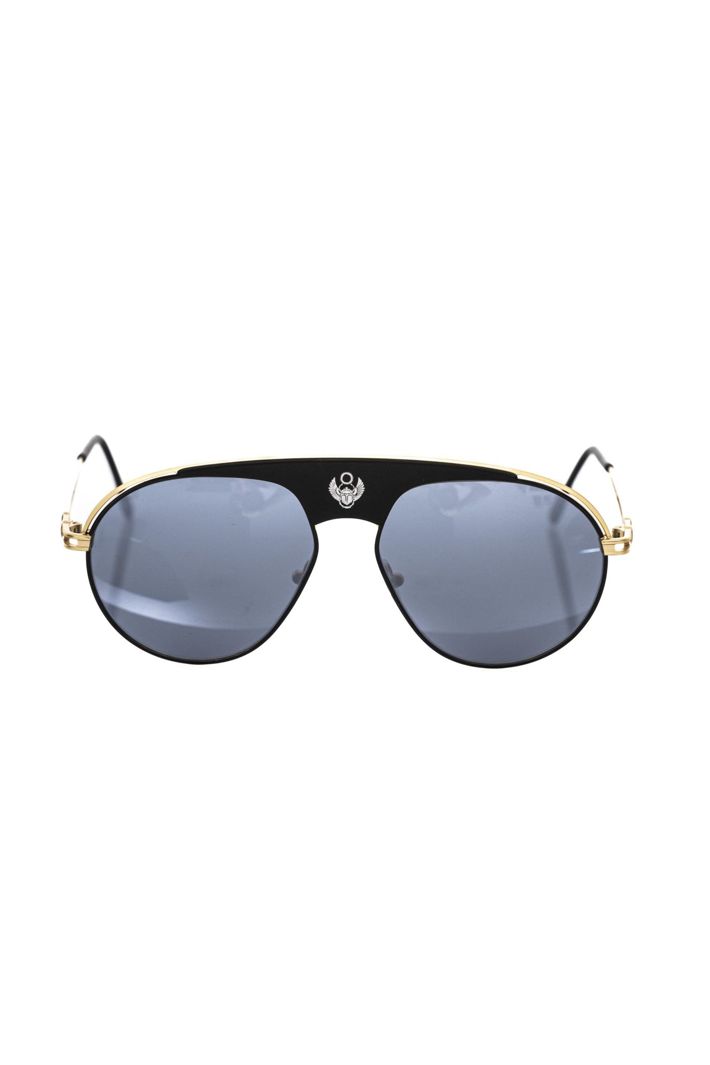 Frankie Morello Schwarz Metallic Herren-Sonnenbrille