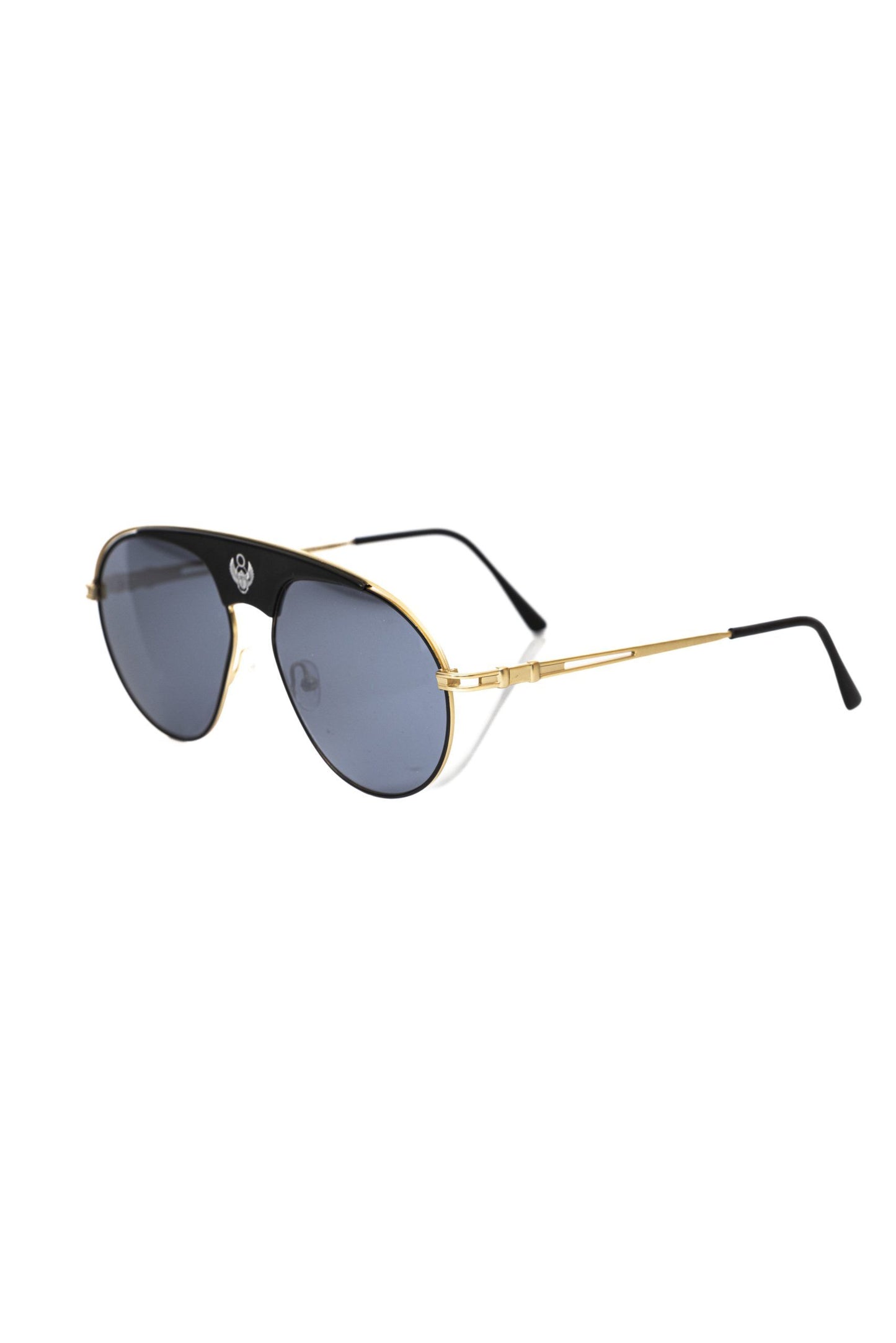 Frankie Morello Schwarz Metallic Herren-Sonnenbrille