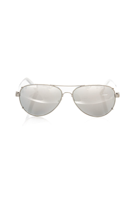 Frankie Morello Silber Metallic Männer Sonnenbrille