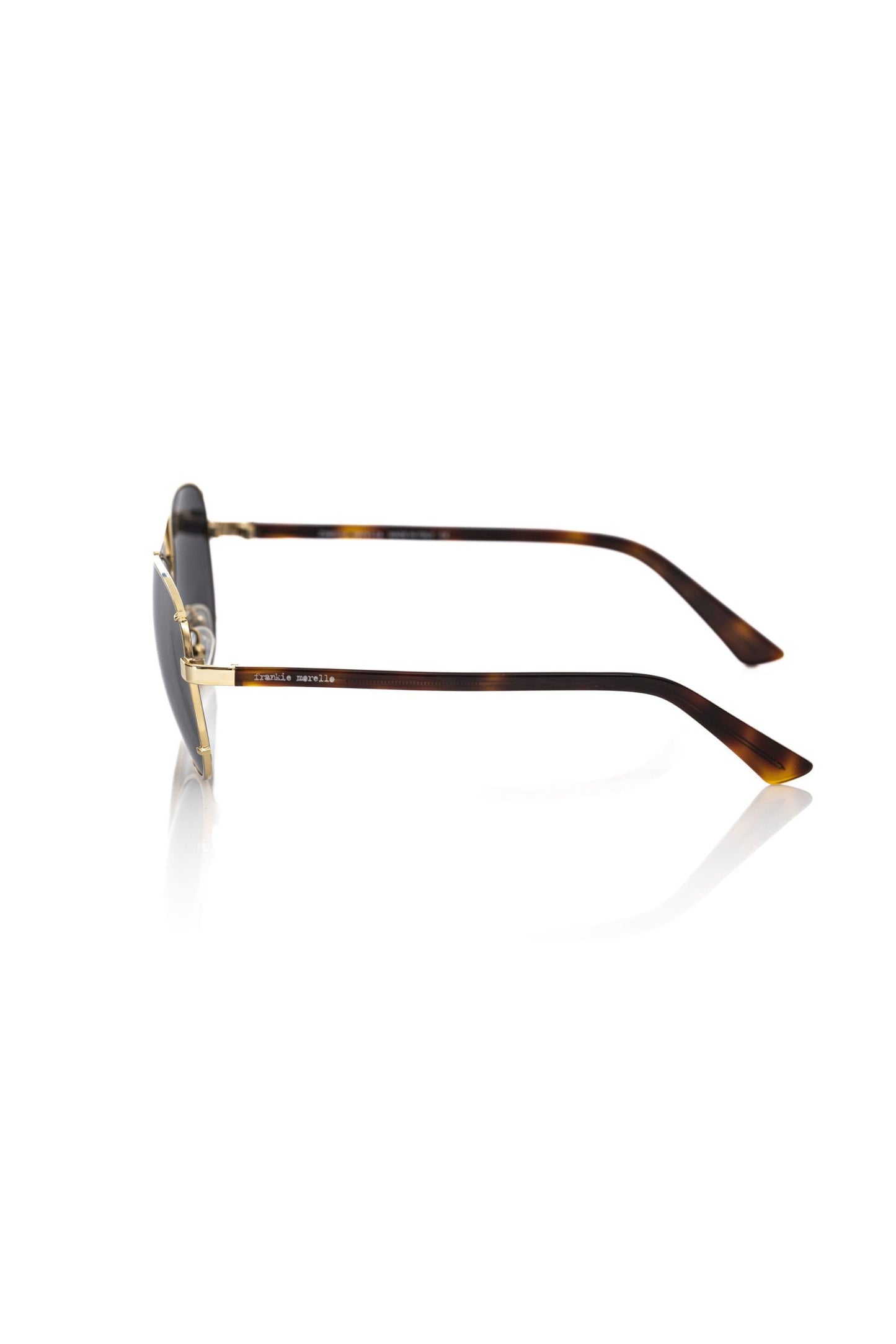 Frankie Morello Gold Metallic Fiber Herren-Sonnenbrille