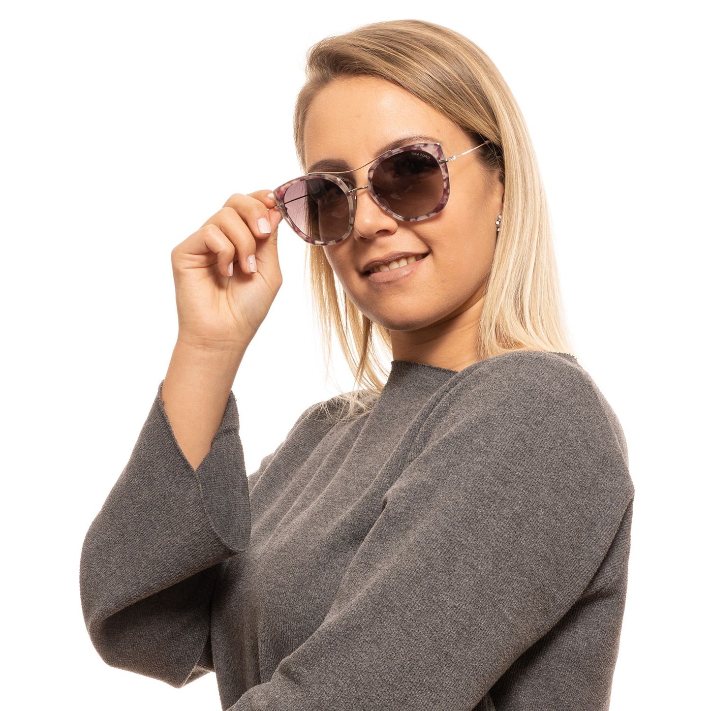 Tom Ford Silberne Frauen-Sonnenbrille