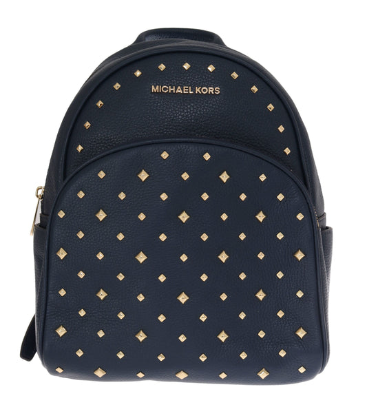 Michael Kors Eleganter Lederrucksack ABBEY in Marineblau