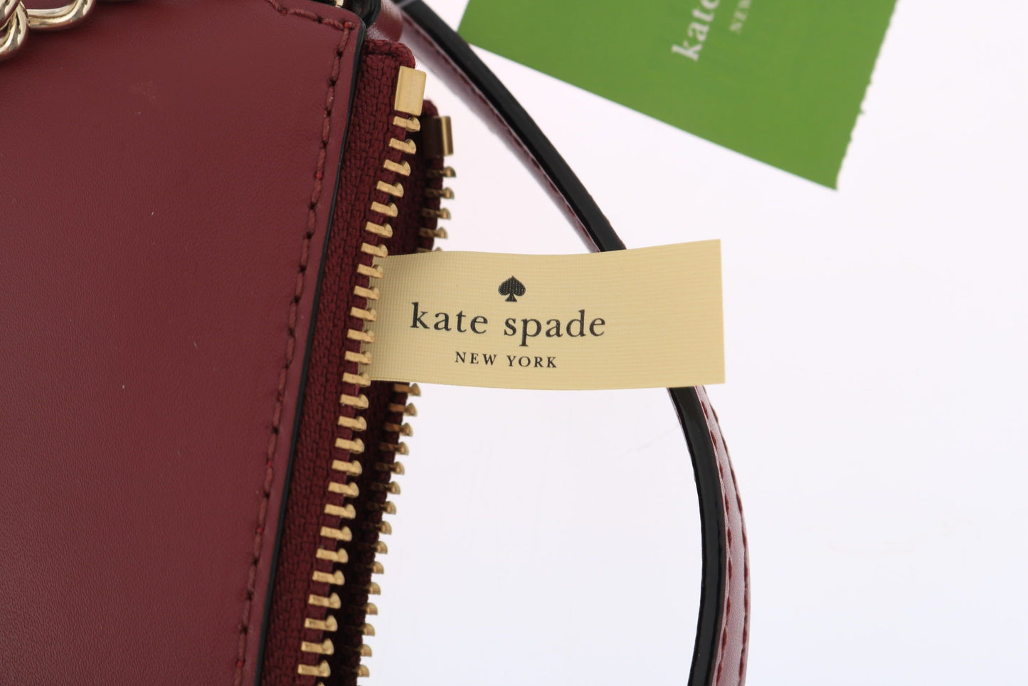 Kate Spade Elegante bordeauxfarbene Leder-Kreuztasche