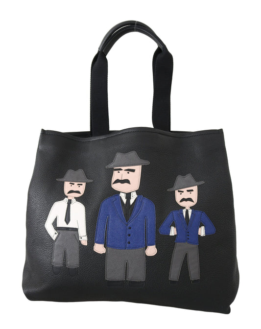 Dolce & Gabbana Elegante schwarze Leder-Tote für Männer