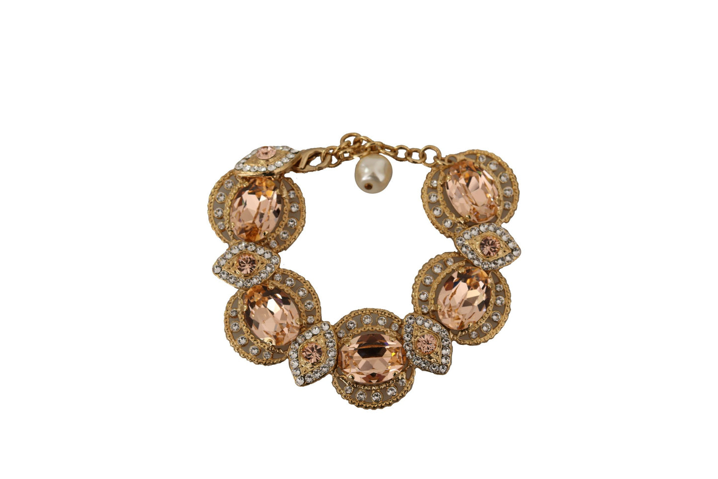 Dolce & Gabbana Champagner Kristall Gold Kette Armband