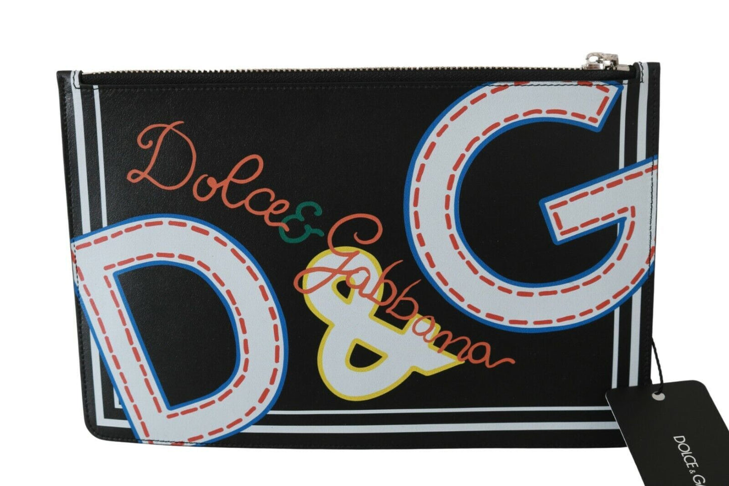 Dolce & Gabbana Elegantes Portemonnaie aus schwarzem Leder