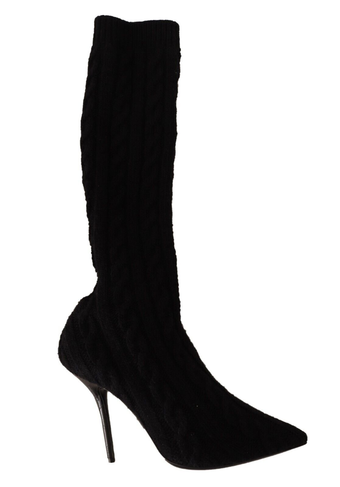 Dolce & Gabbana Elegante Stretch-Sockenstiefel in Schwarz