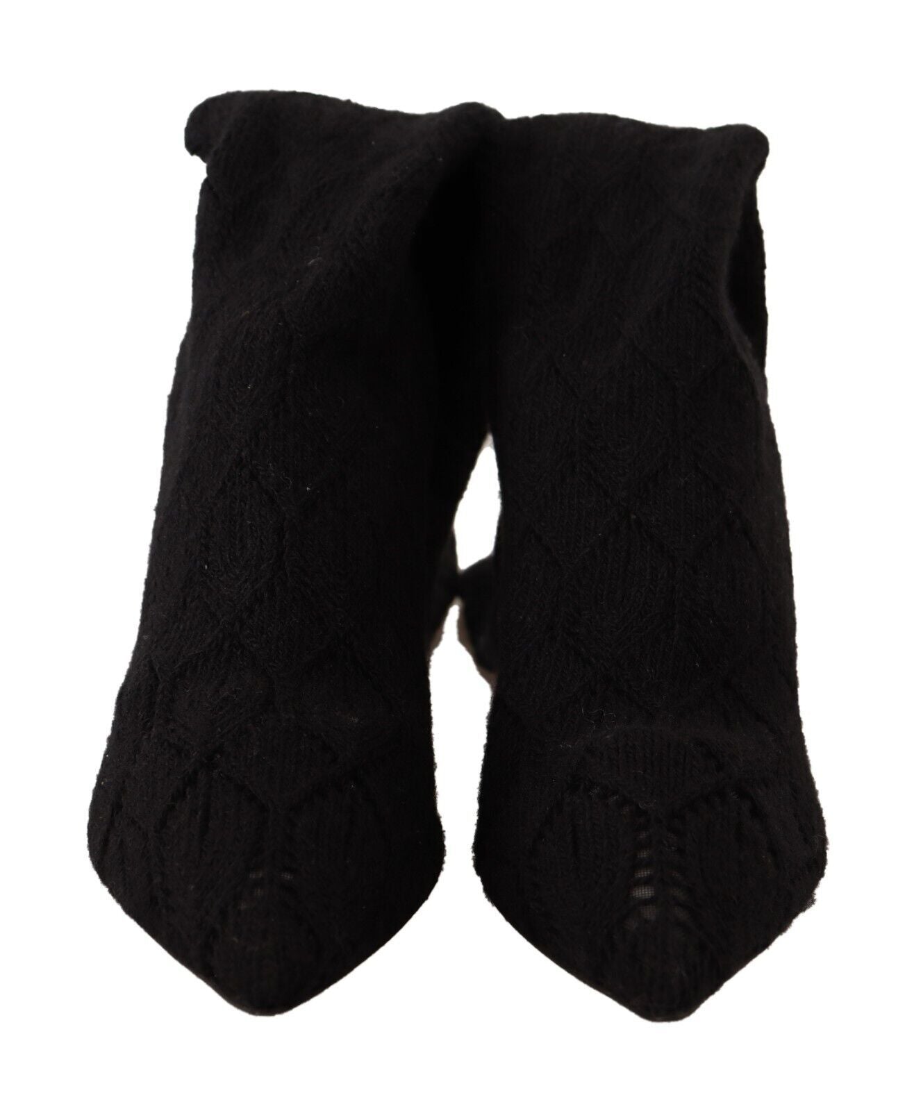 Dolce & Gabbana Elegante schwarze Stretch-Socken Stiefel