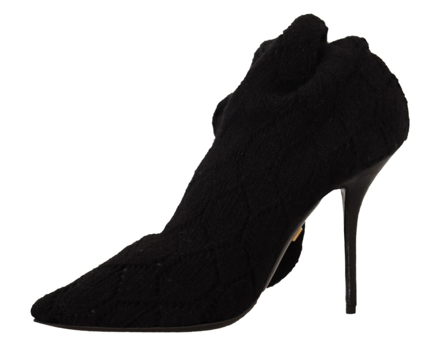 Dolce & Gabbana Elegante schwarze Stretch-Socken Stiefel