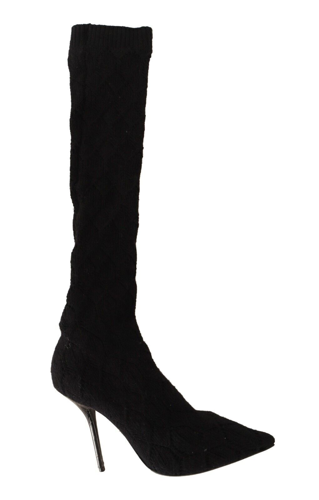 Dolce & Gabbana Elegante schwarze Stretch-Socken Stiefel