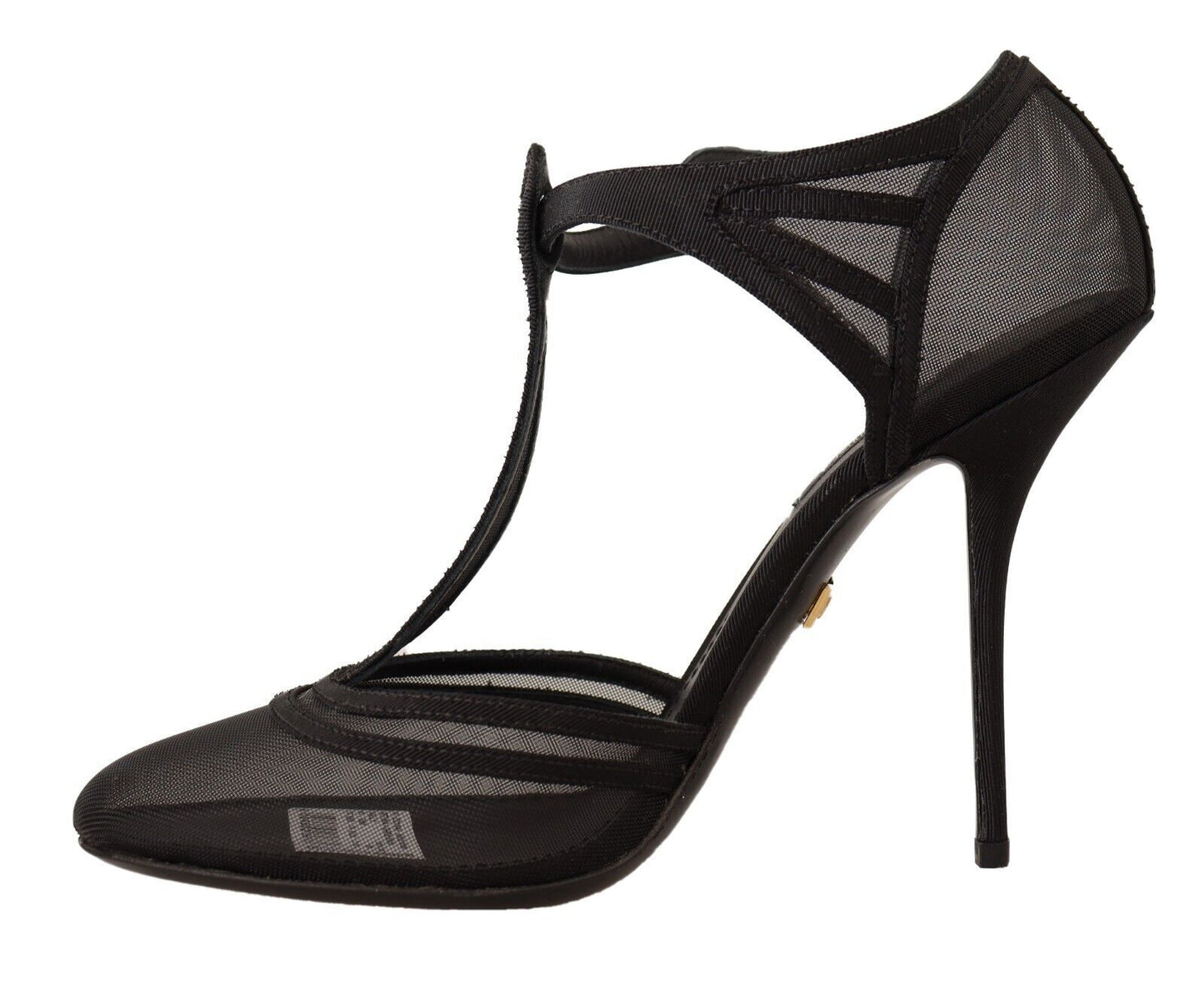 Dolce & Gabbana Elegante Mesh T-Strap Stiletto Pumps