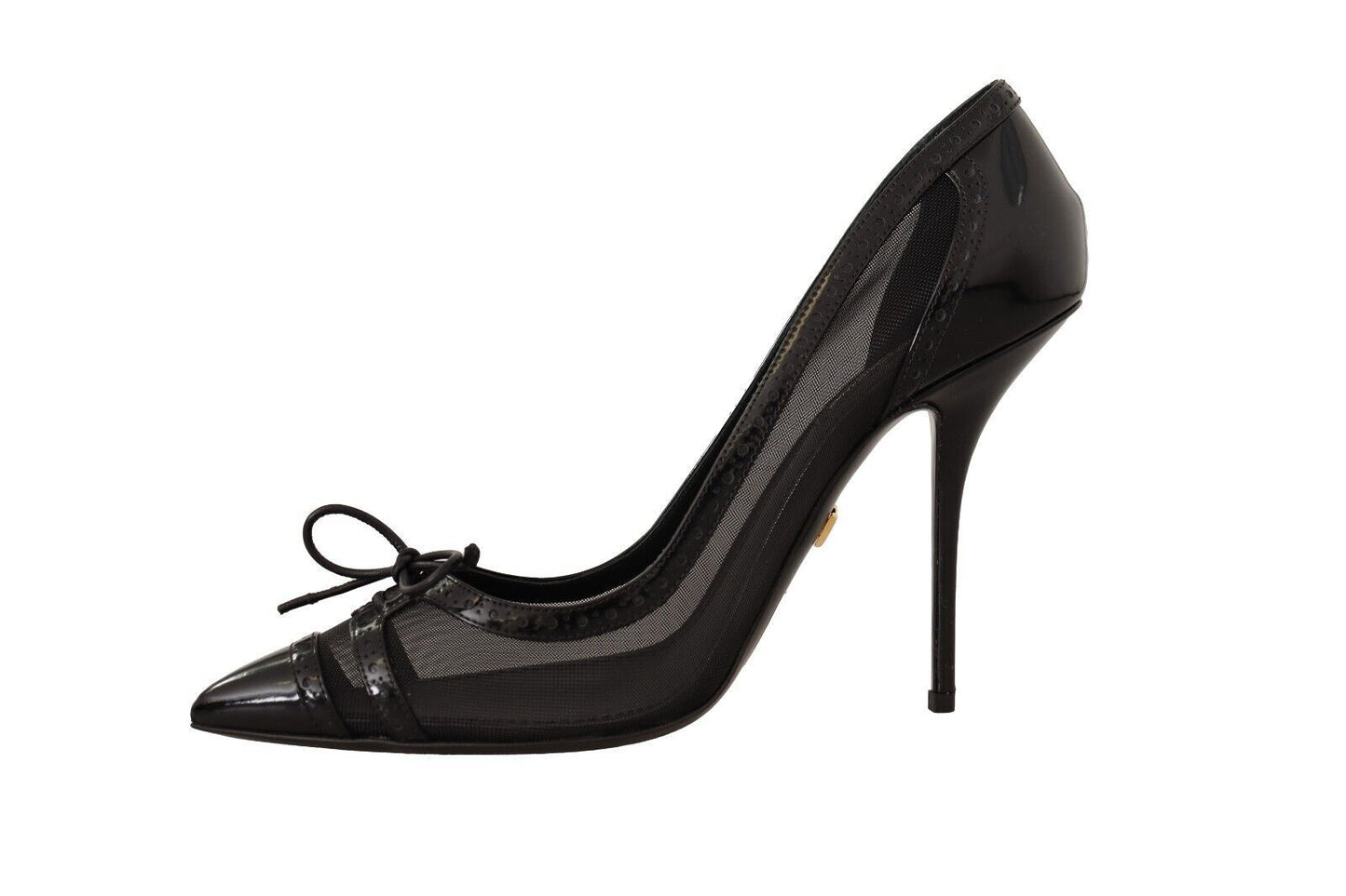 Dolce & Gabbana Elegante Schwarze Mesh Stiletto Pumps