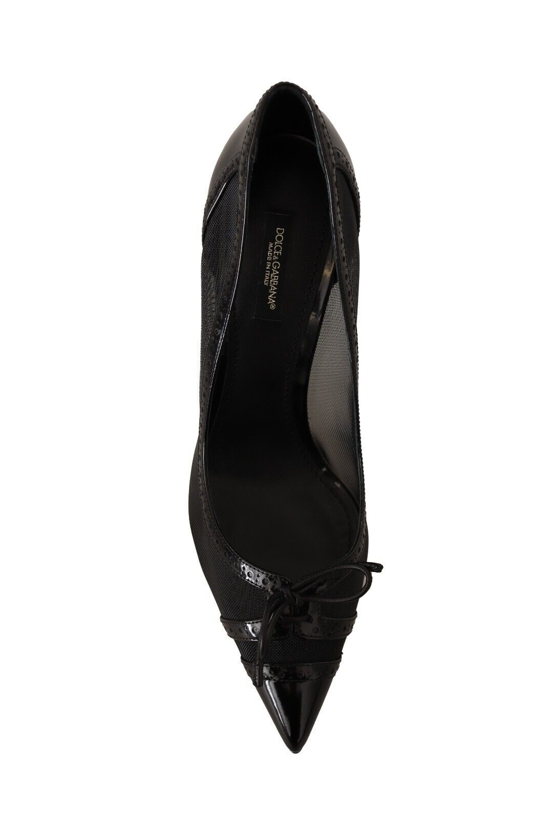 Dolce & Gabbana Elegante Schwarze Mesh Stiletto Pumps