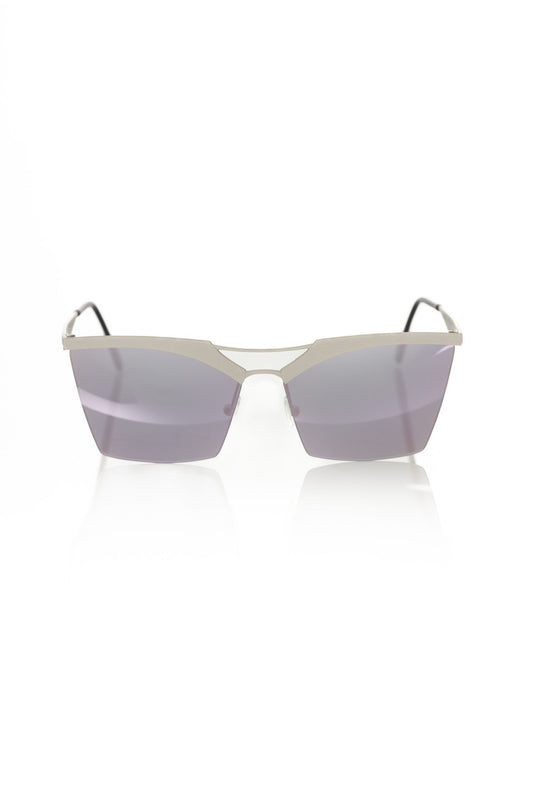 Frankie Morello Silber Metallic Damen Sonnenbrille