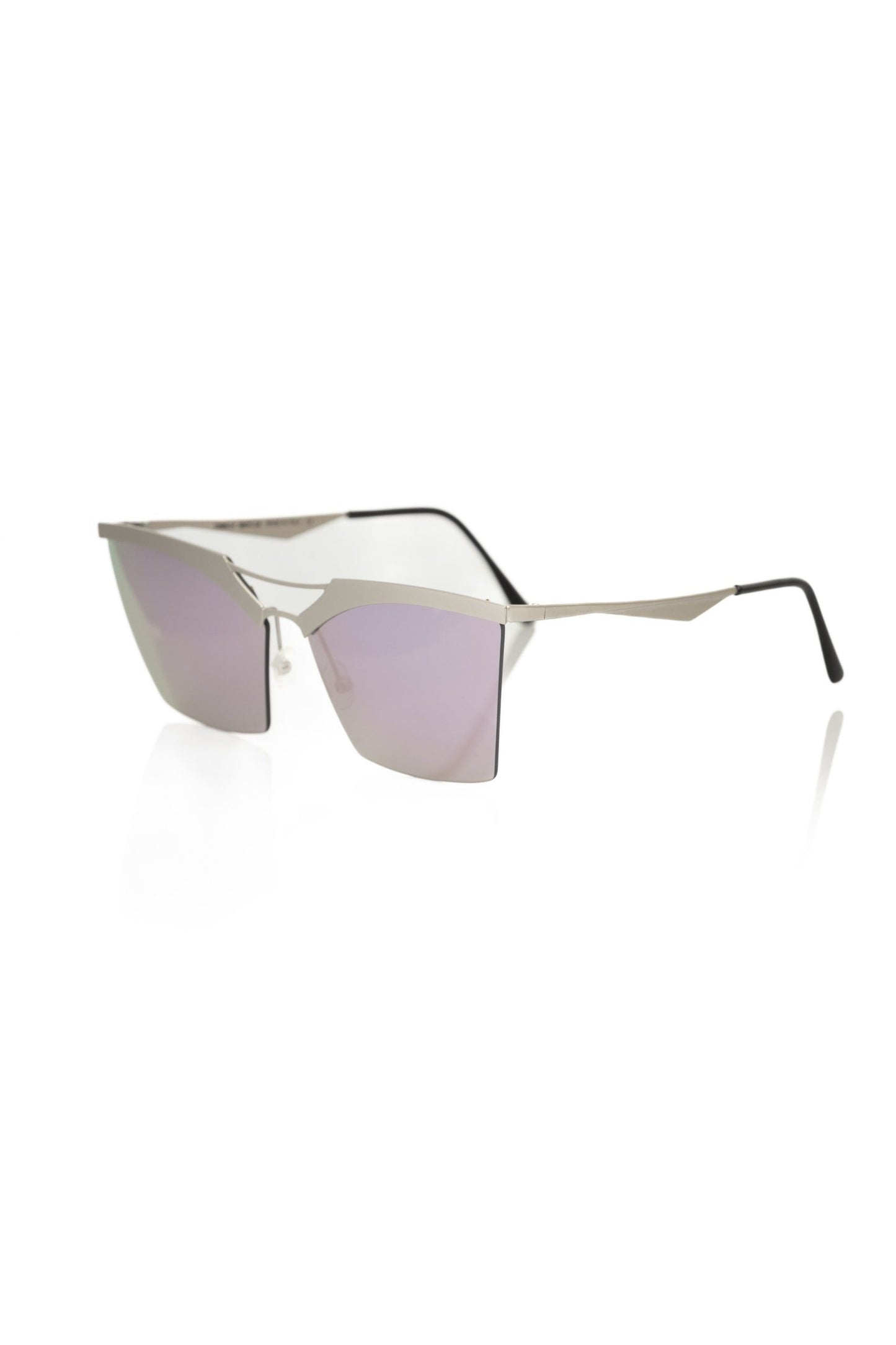 Frankie Morello Silber Metallic Damen Sonnenbrille