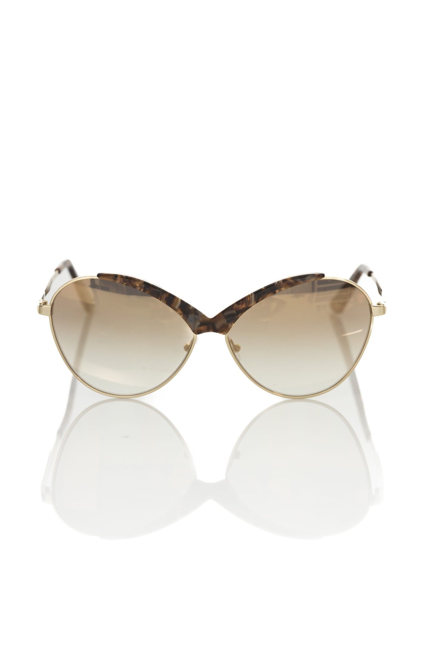 Frankie Morello Beige Metallic Damen Sonnenbrille