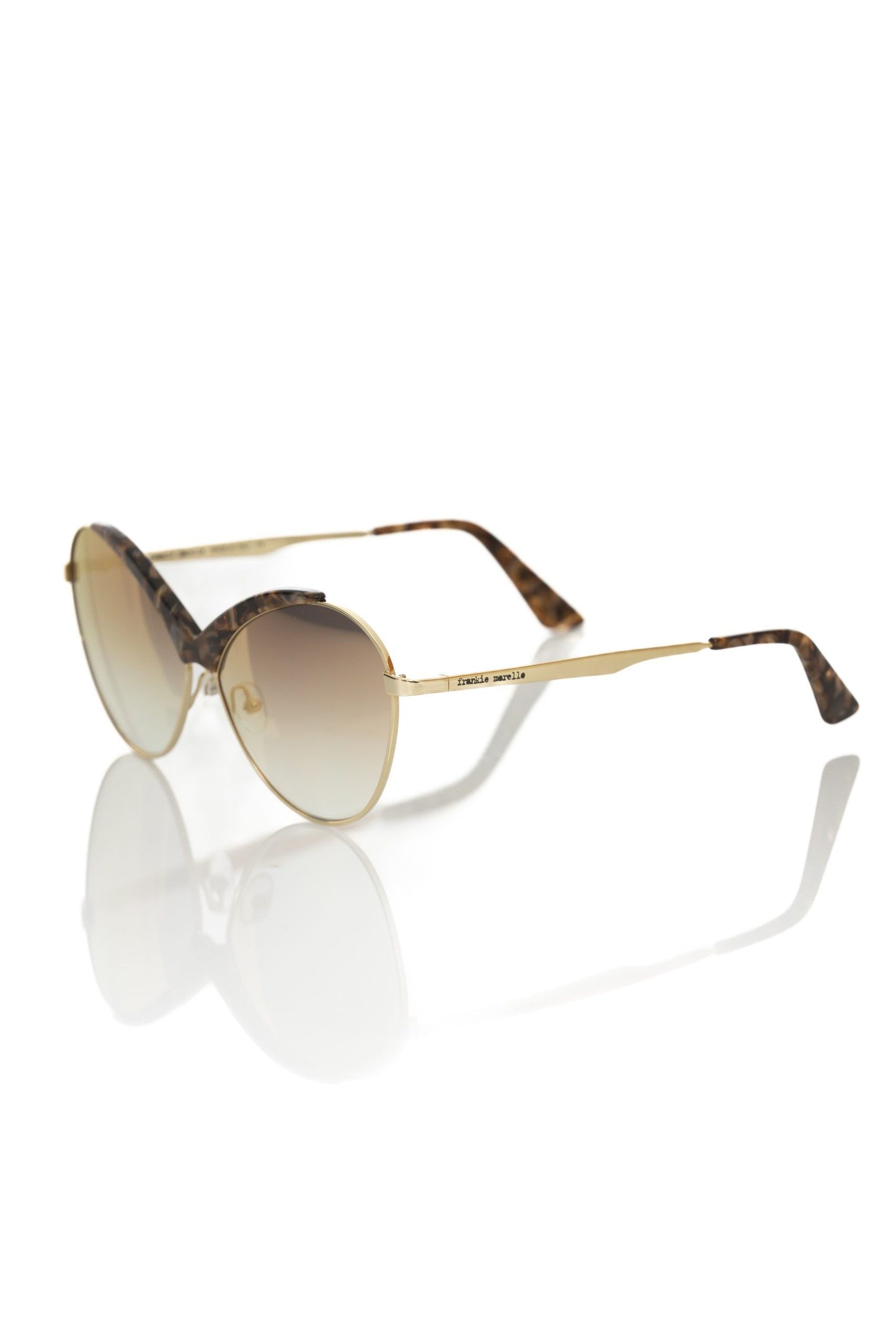 Frankie Morello Beige Metallic Damen Sonnenbrille