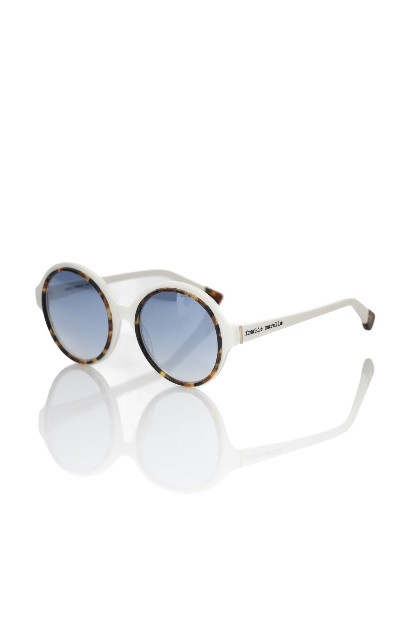 Frankie Morello Weiße Acetat-Sonnenbrille für Frauen