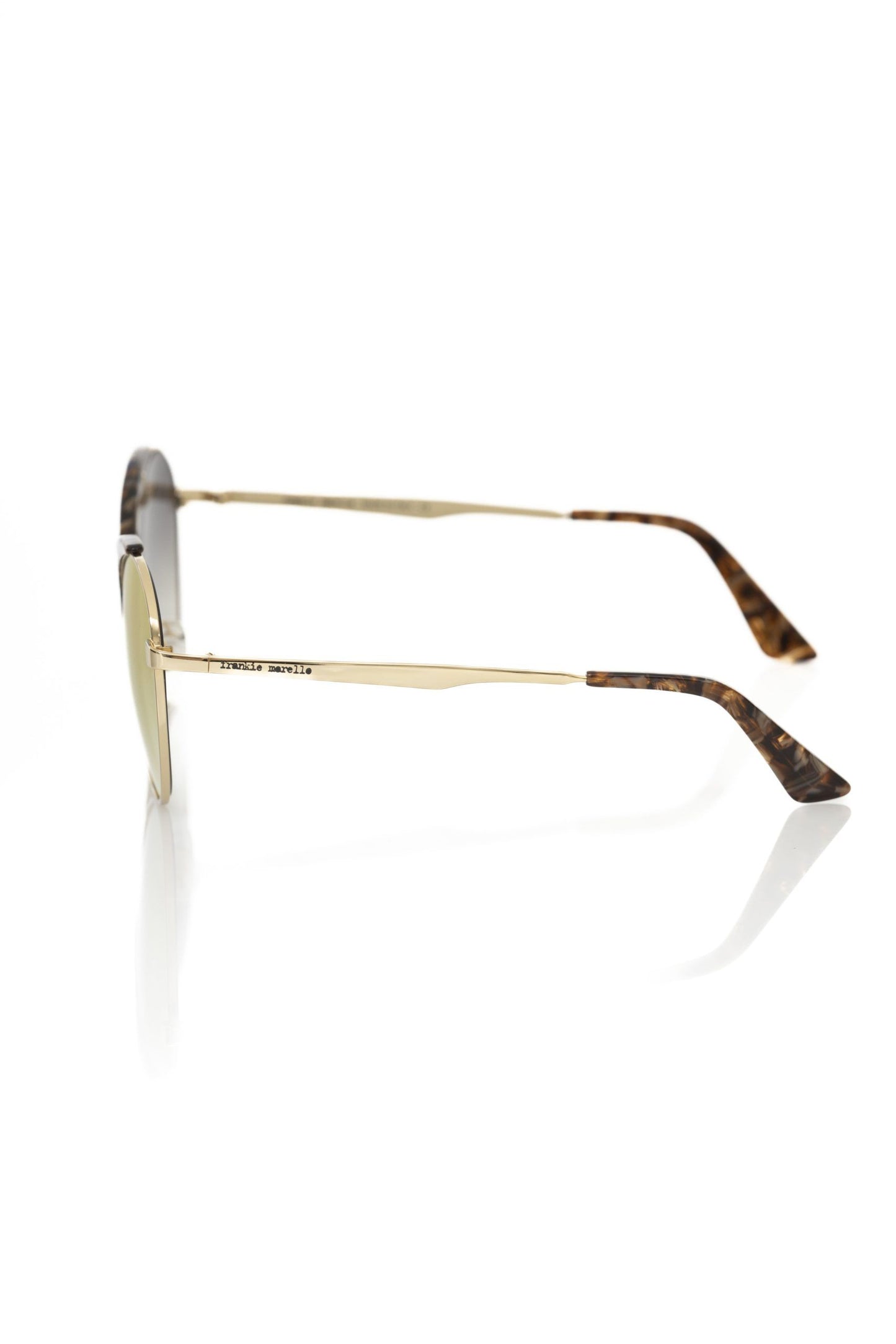 Frankie Morello Beige Metallic Damen Sonnenbrille