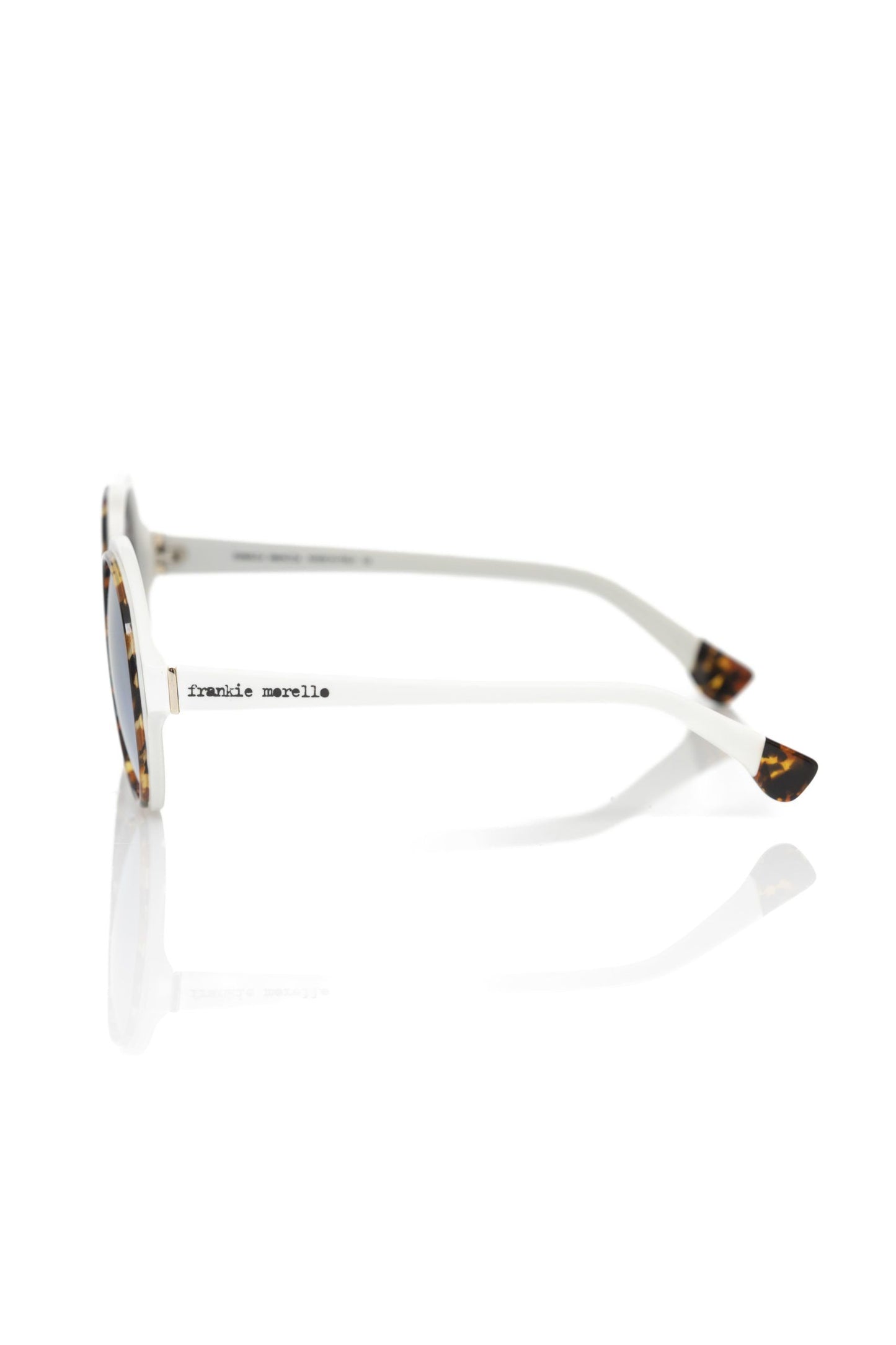 Frankie Morello Weiße Acetat-Sonnenbrille für Frauen