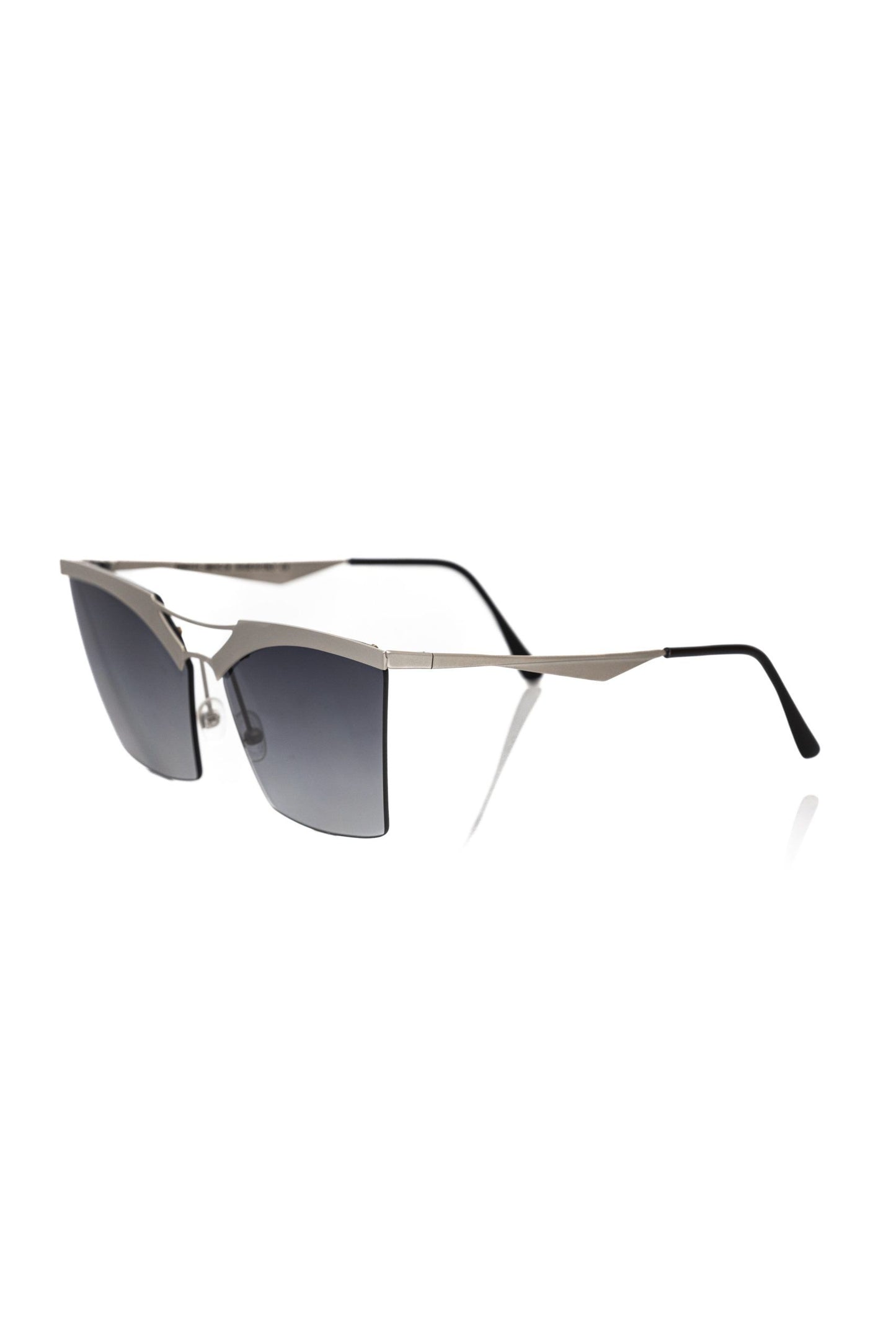 Frankie Morello Silber Metallic Damen Sonnenbrille