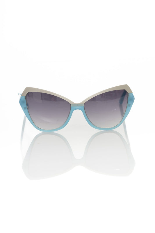 Frankie Morello Hellblaue Acetat-Sonnenbrille für Frauen